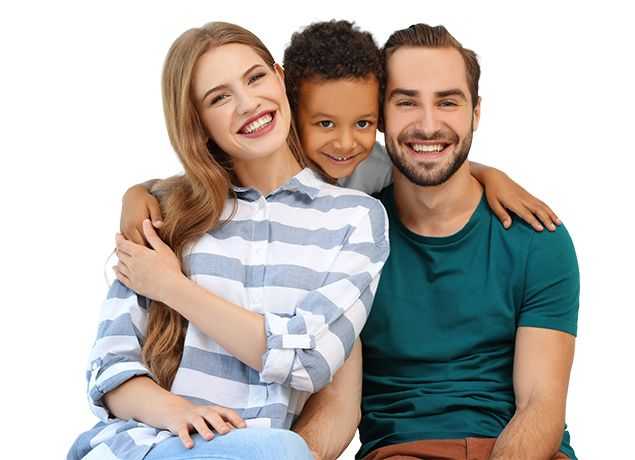 two parents with a kid