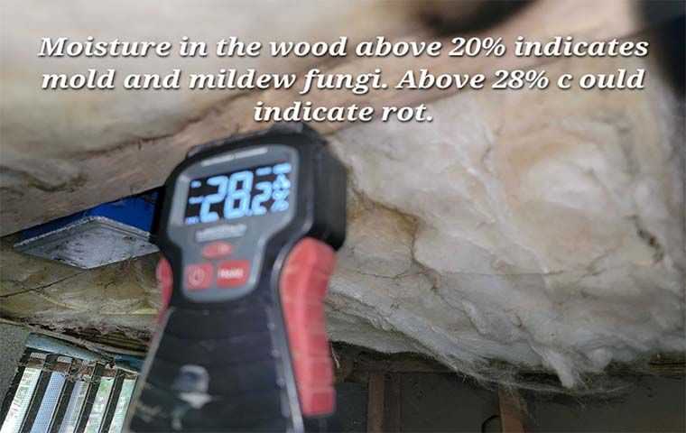moisture monitoring in a roofs insulation 